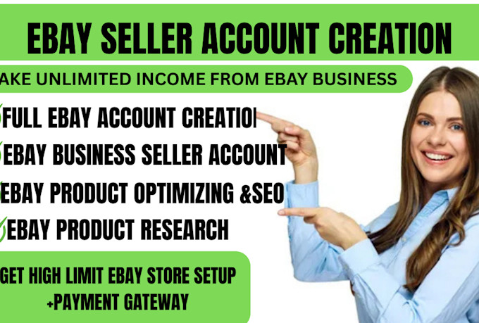 create a verified ebay seller account with full store setup and SEO optimization